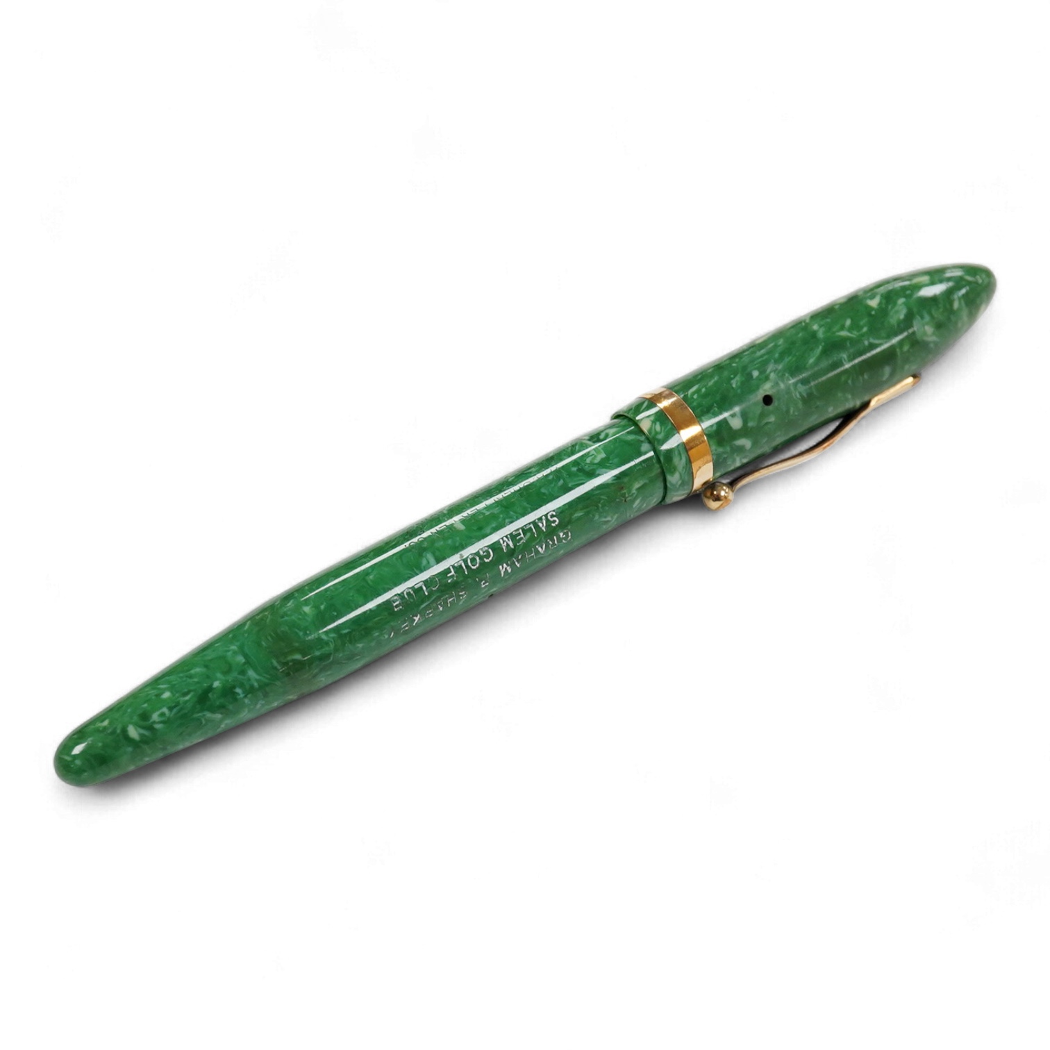 A Sheaffer Oversize Balance jade green fountain pen - superb colour